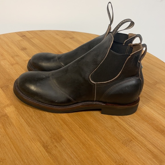 Ralph Lauren Hand Burnished Leather Chelsea Unisex Boots - Picture 8 of 14